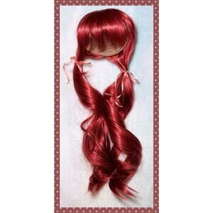 1/3 BJD Balljointed Doll Super Dollfie Dream SD DD Pullip Red Pigtails Wig 9"